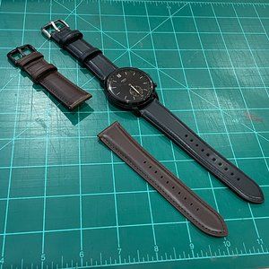 Black Men's Fossil Hybrid Smartwatch Neutra   - w/extra Brown Leather Straps